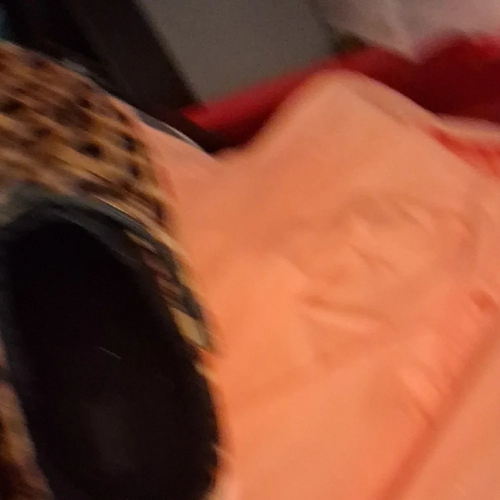 CROCS Leopard Print Fuzzy Lined Clog Sandals - Brown Black - Picture 3 of 7